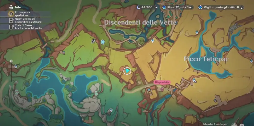 Cihuacoatl delle ossa chimeriche in Genshin Impact, location, mappa, screenshot