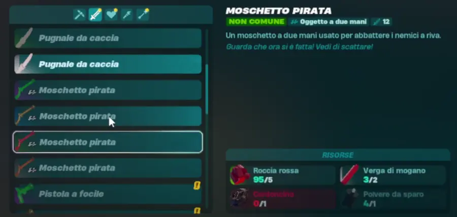 Come costruire il moschetto pirata in LEGO Fortnite, materiali richiesti
