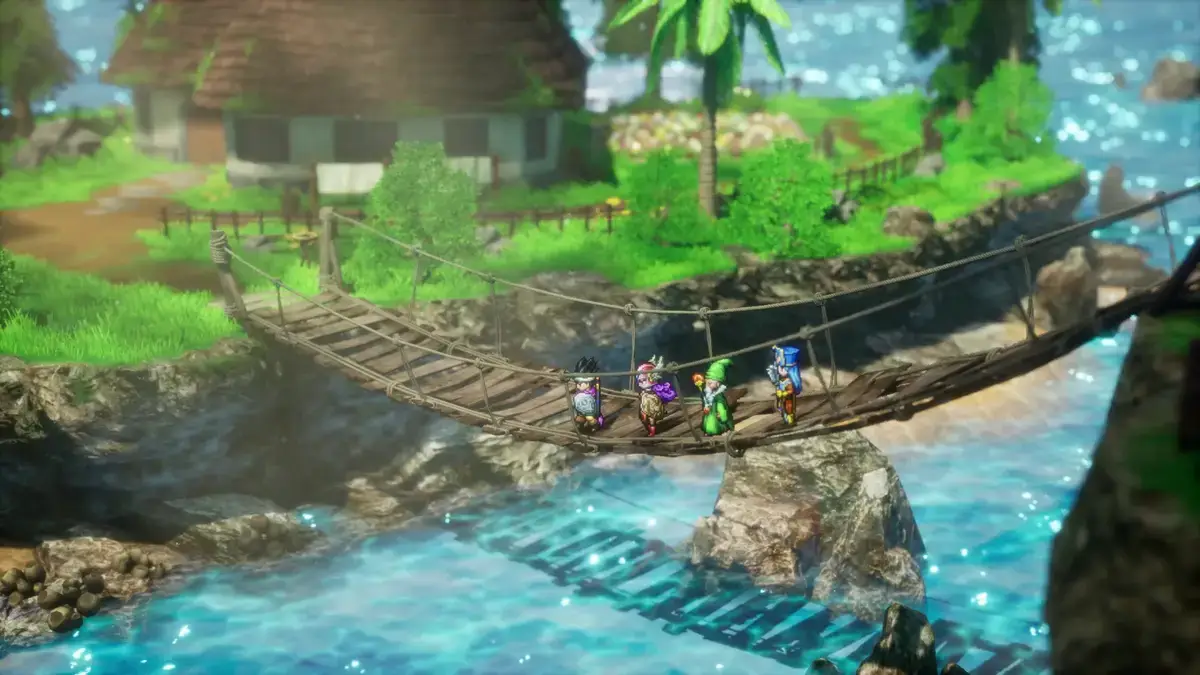 gameplay di dragon quest iii hd-2d remake