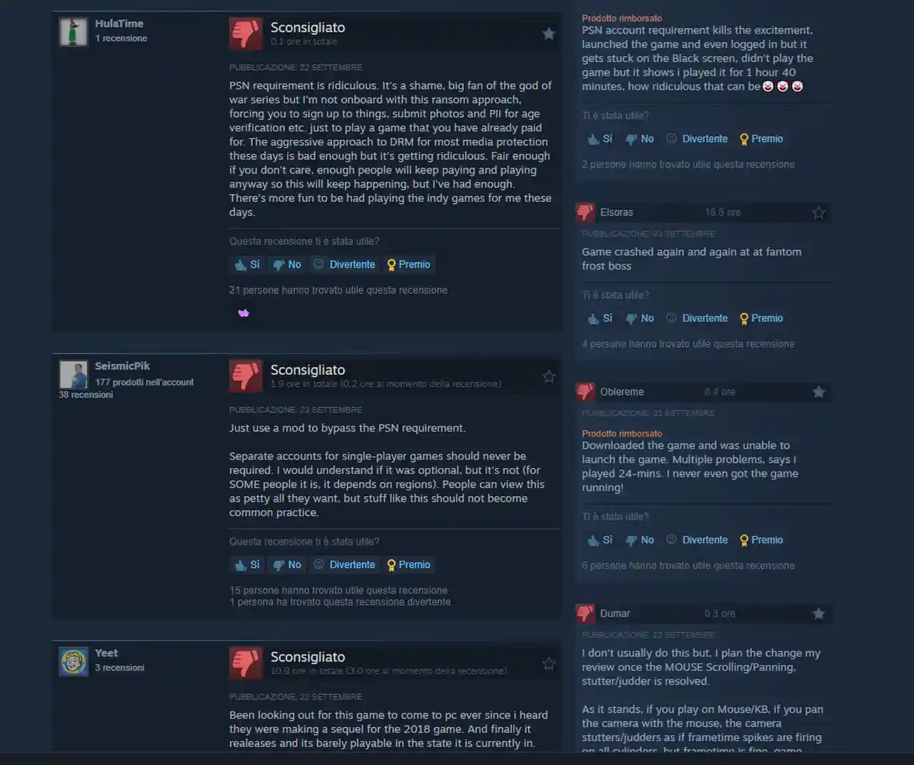 God of War Ragnarok PC subisce review bombing su Steam per l'account PSN richiesto