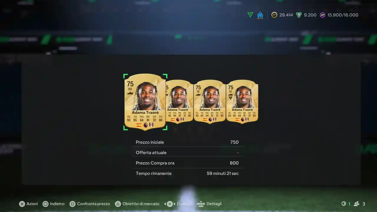 I giocatori forti economici in FC 25 Ultimate Team: i migliori "buggati" Adama Traoré