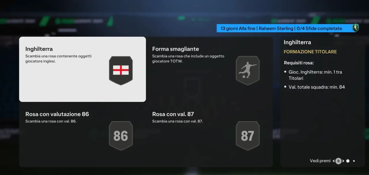 EA Sports FC 25 Total Rush - nuovo evento promo Rush Totale Ultimate Team - SCR SBC Sterling soluzioni
