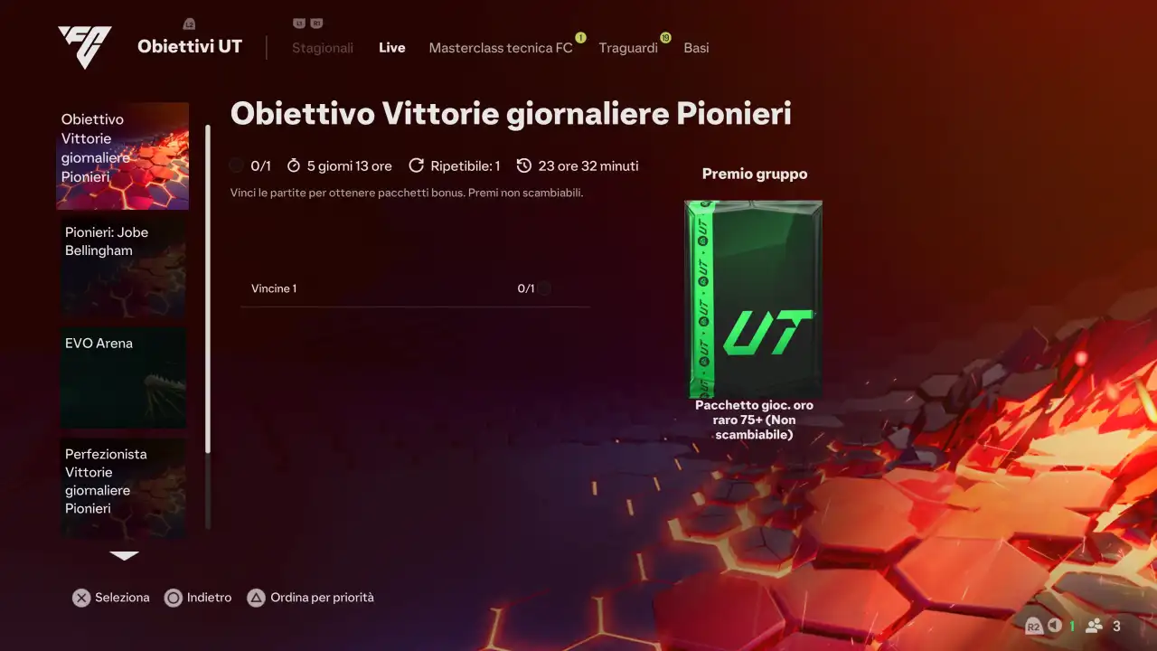 Obiettivo Vittorie Giornaliere Pionieri