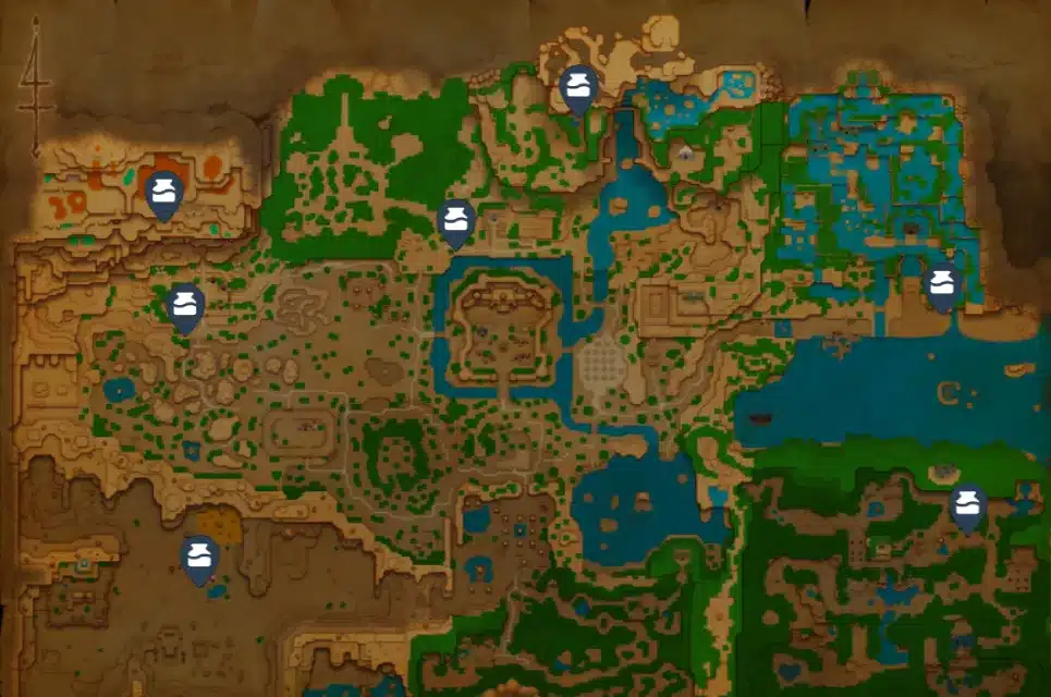 The Legend of Zelda Migliori Frullati di Echoes of Wisdom mappa