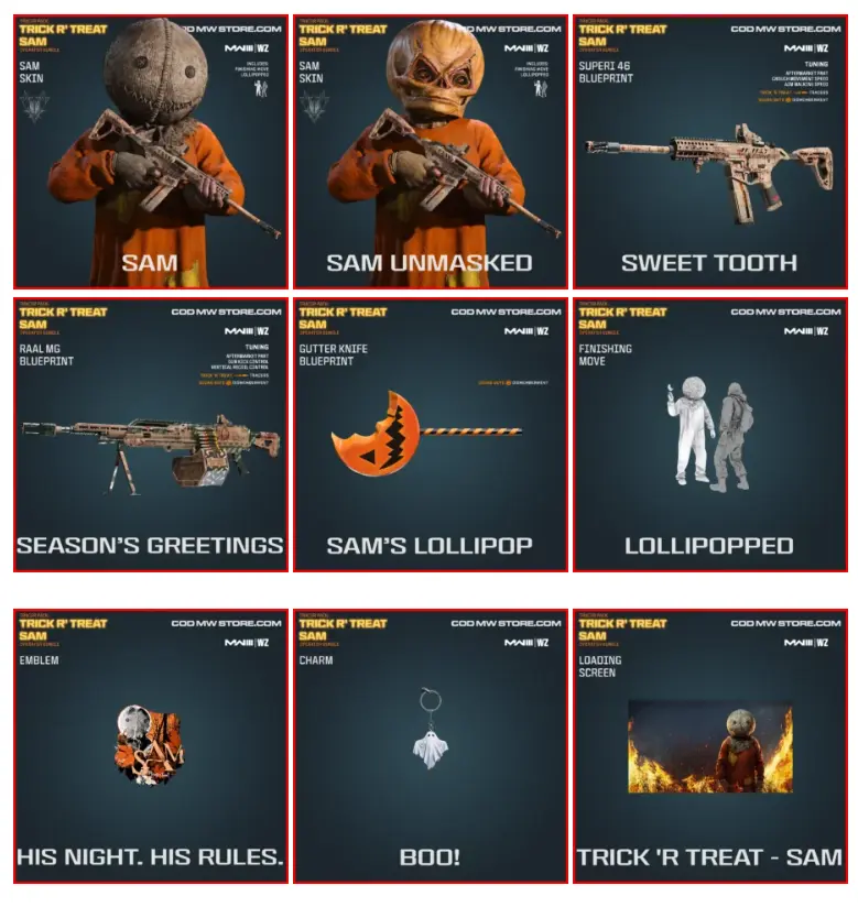 bundle operatore skin di sam in call of duty