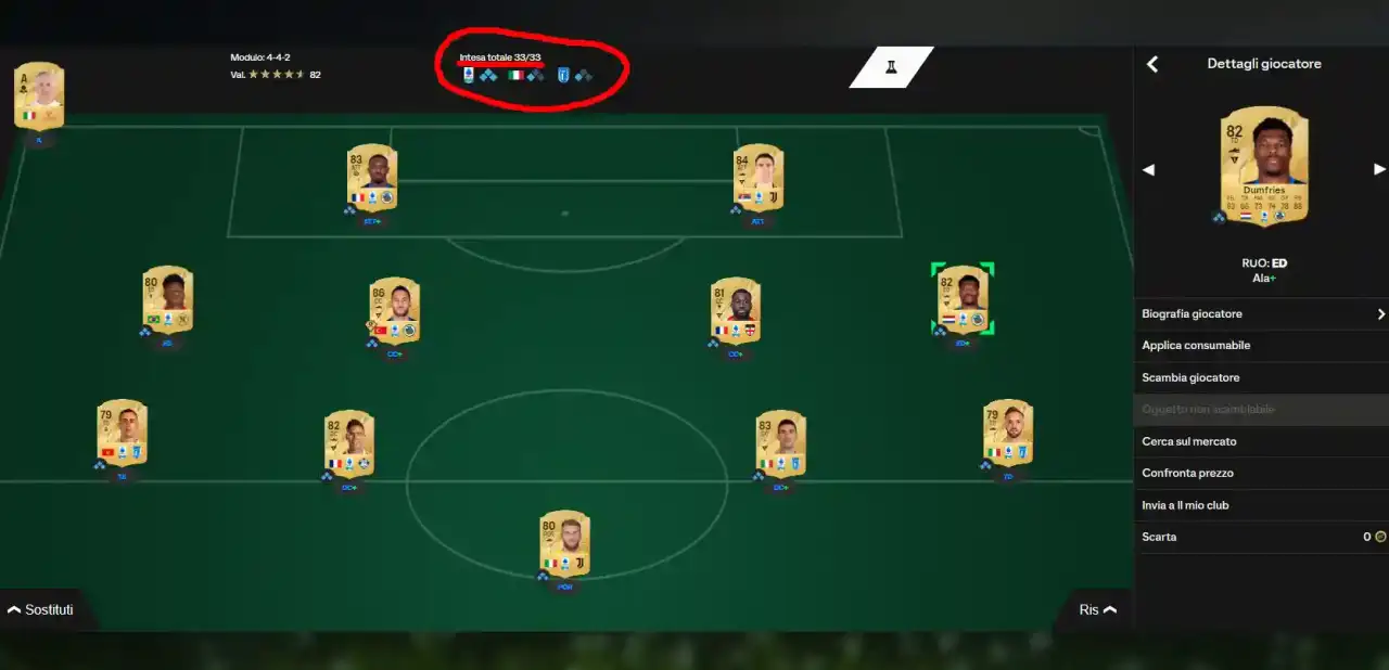 Cos'è l'Intesa in FC 25 e come funziona l'Intesa in EA Sports FC 25 Ultimate Team - come aumentarla al massimo