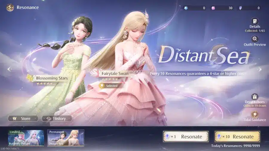 gioco gacha di infinity nikki