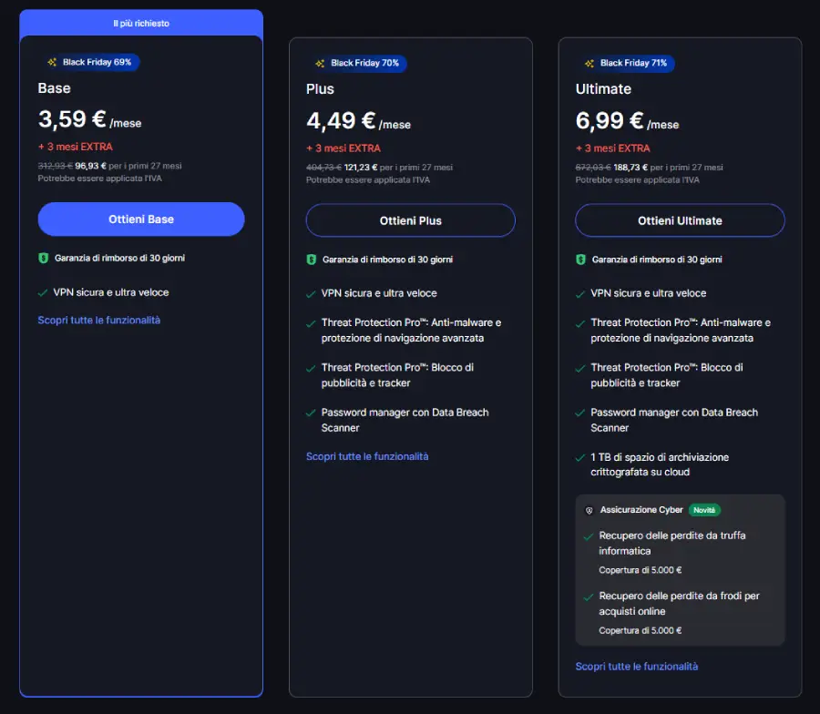 NordVPN piani abbonamento in sconto black friday
