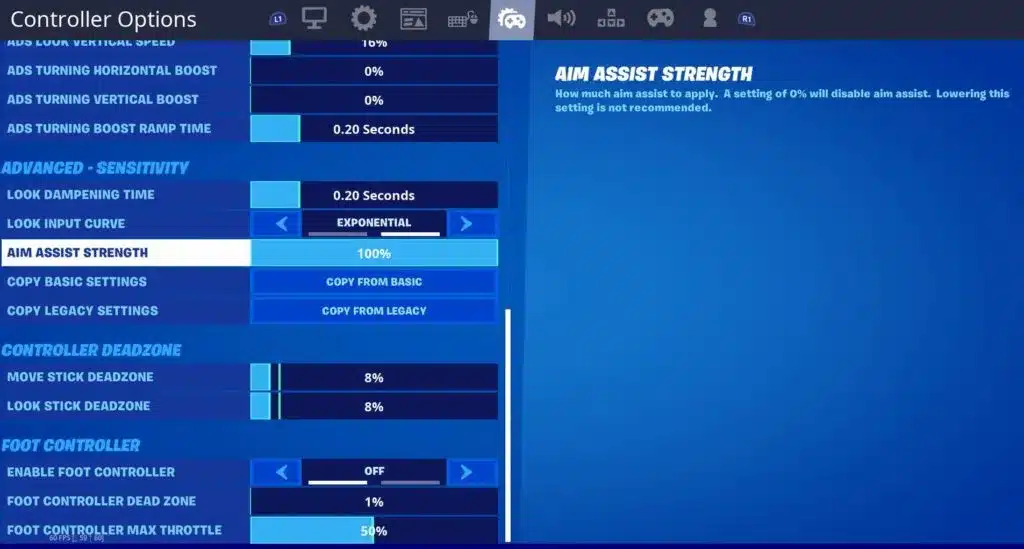 Come attivare la mira assistita su Fortnite e a cosa serve impostazioni screenshot