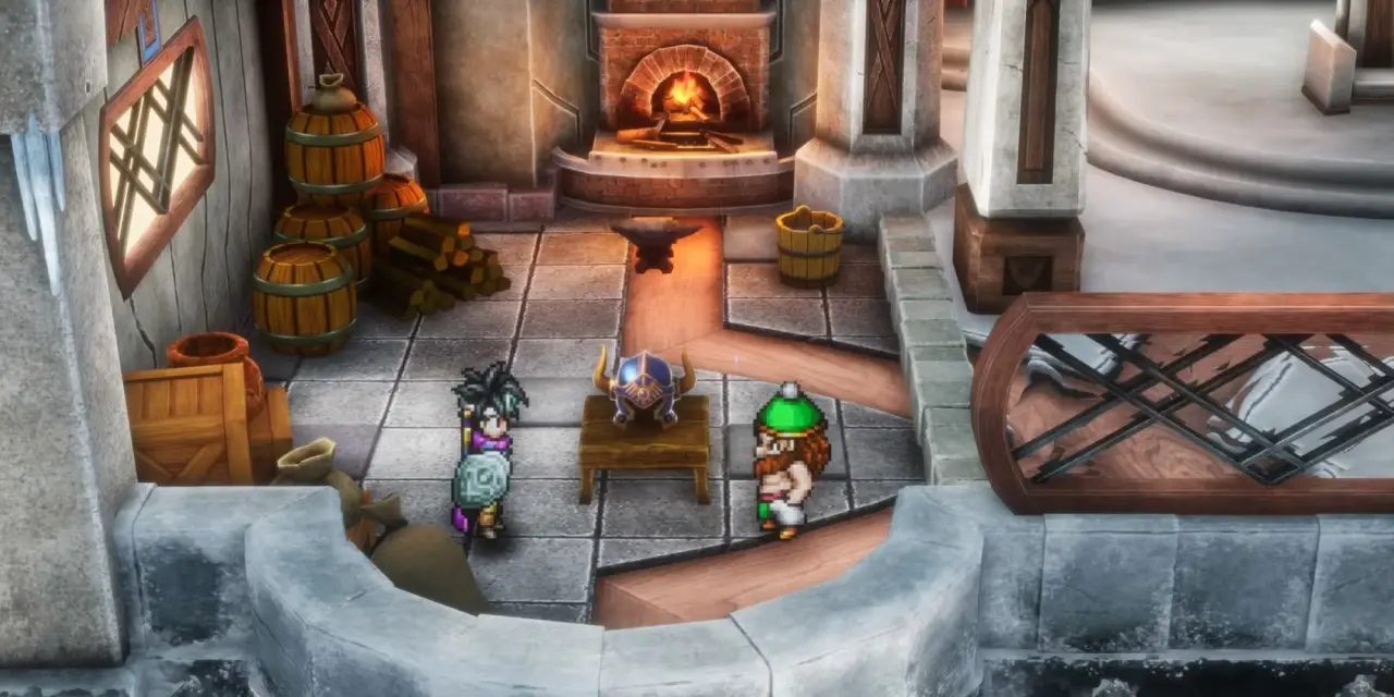 Elmo scintillante in Dragon Quest 3 HD-2D Remake