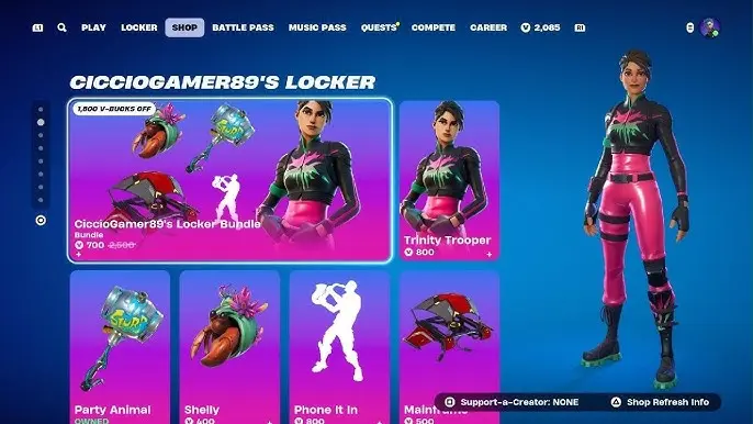 Come ottenere la skin di CiccioGamer89 in Fortnite bundle emote costume dorso decorativo