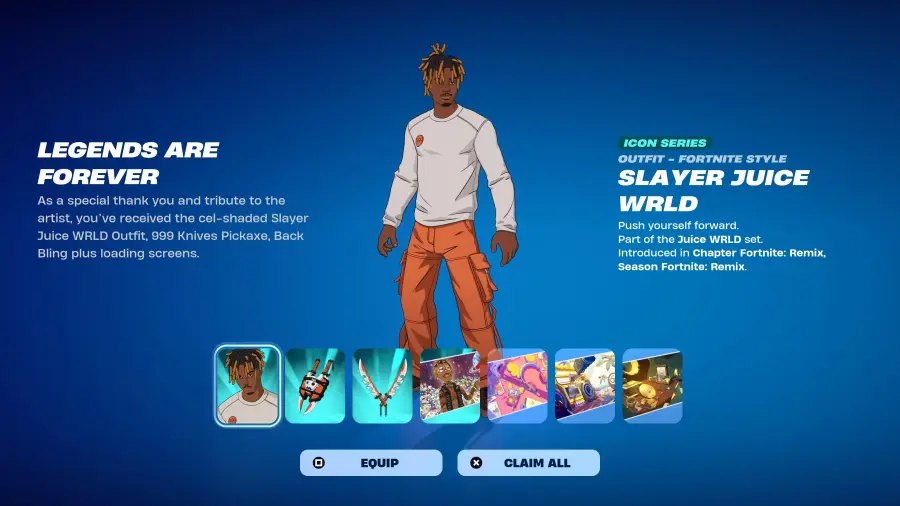 Come ottenere la skin di Juice WRLD in Fortnite bundle gratis oggetti