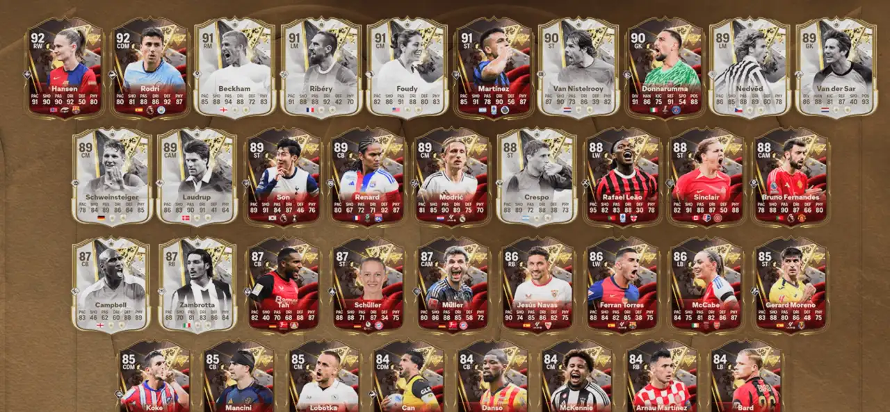 EA Sports FC 25 Centurions, nuove carte e Icone Centurioni, Team 1: rosa completa carte attuali.