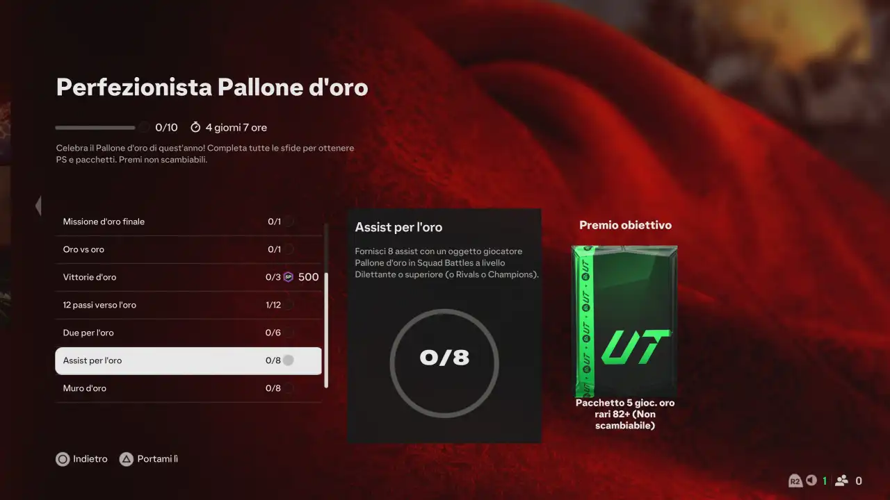 EA Sports FC 25 Ballon d'Or - Pallone d'Oro - soluzioni Obiettivi e premi.