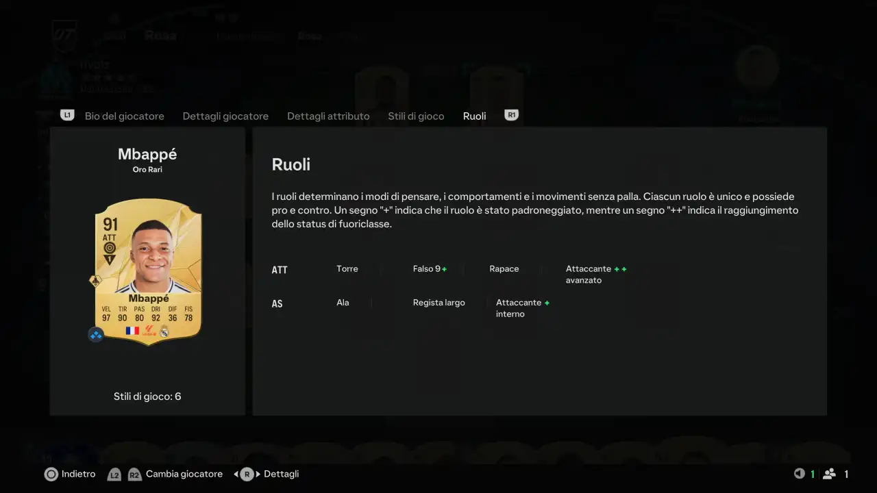ruoli del calcio e cosa sono i ruoli in EA Sports FC 25