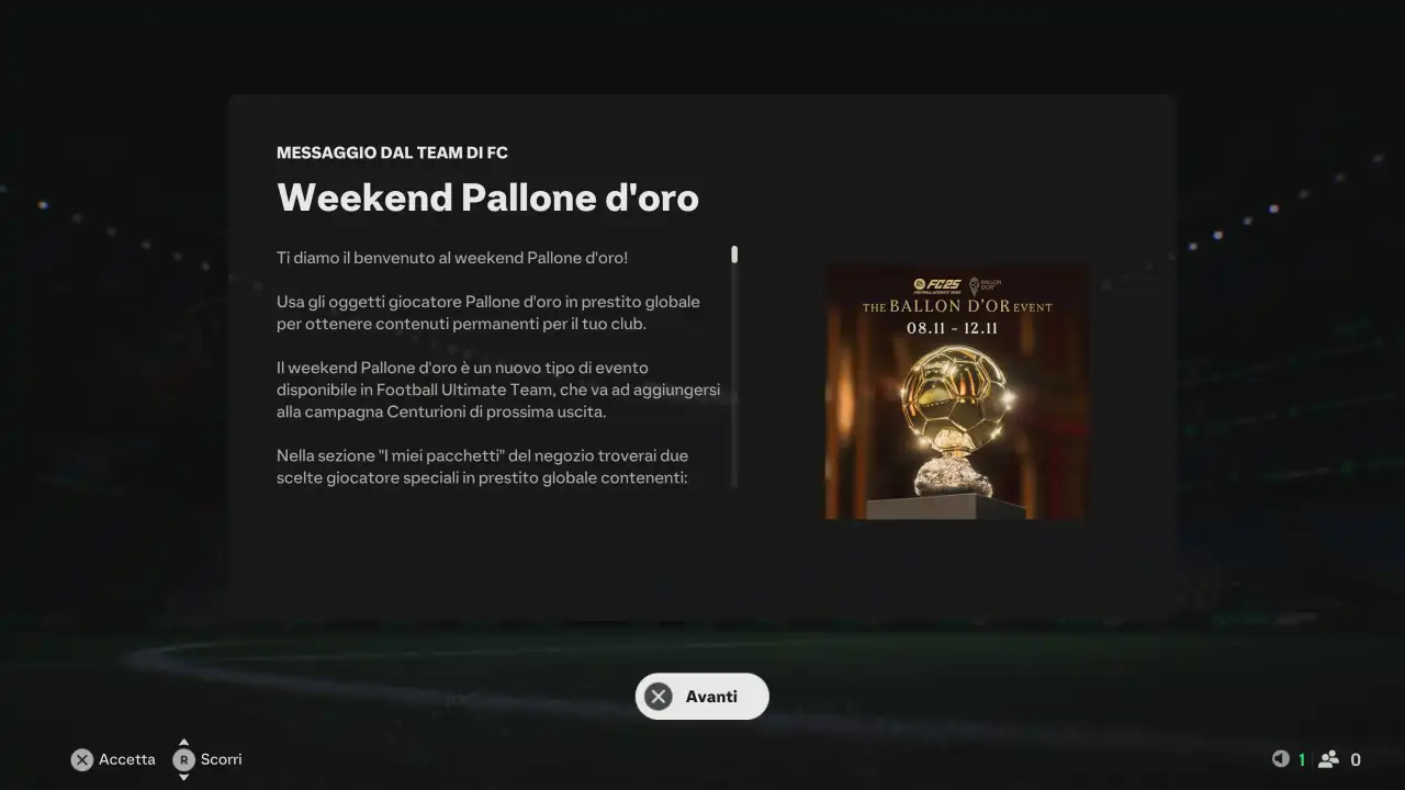 EA Sports FC 25 Ballon d'Or - Pallone d'Oro - guida al nuovo evento promo di Ultimate Team