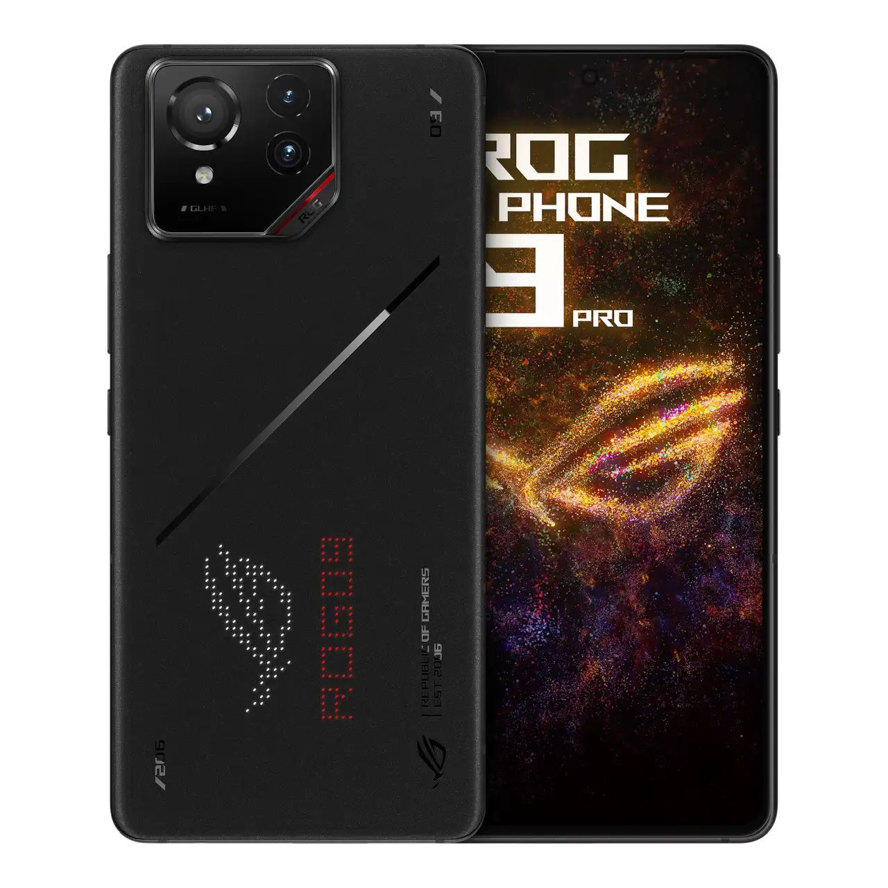 ROG Phone 9 annunciato: caratteristiche, novità, varianti e prezzi. In foto il ROG Phone 9 Pro col Display AniME Vision.
