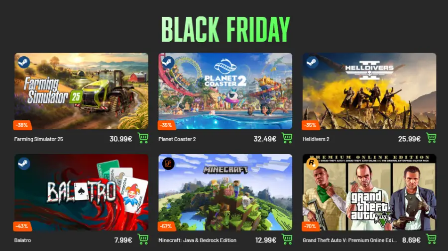 Black Friday sconti 2024 instant gaming