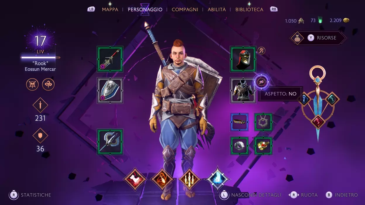 guida dragon age the veilguard cambiare aspetto rook menu personaggio bioware
