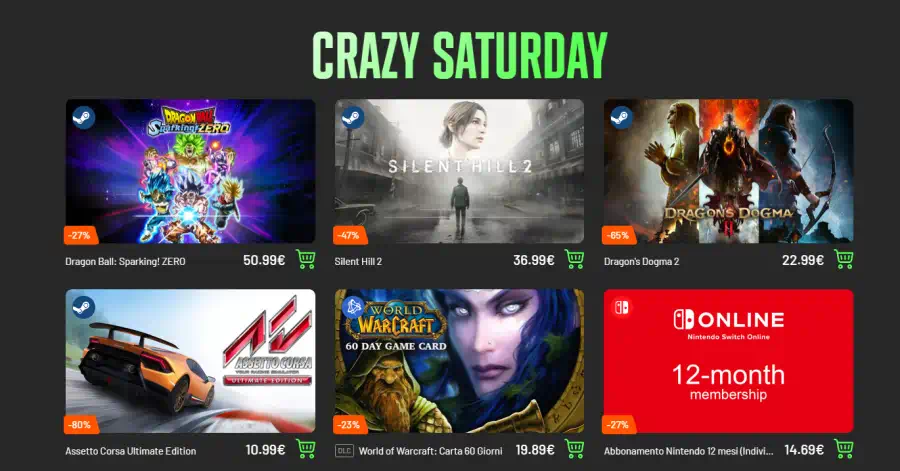 sconti crazy saturday di instant gaming