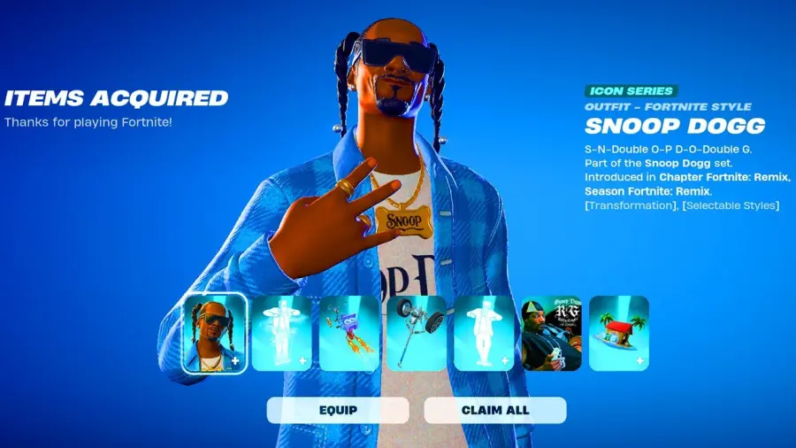skin di snoop dogg fortnite bundle oggetti emote