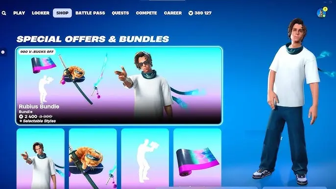 Come ottenere la skin di Rubius in Fortnite e quanto costa bundle negozio oggetti offerte