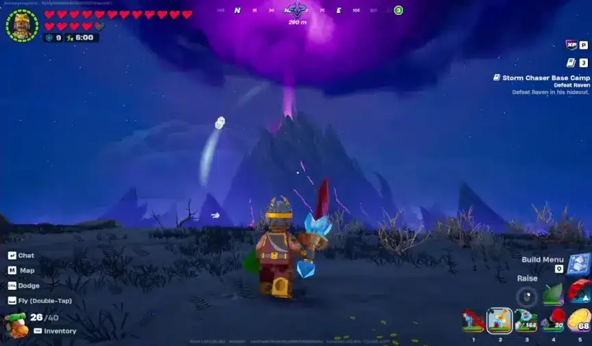 Dove trovare l'occhio della tempesta in LEGO Fortnite location