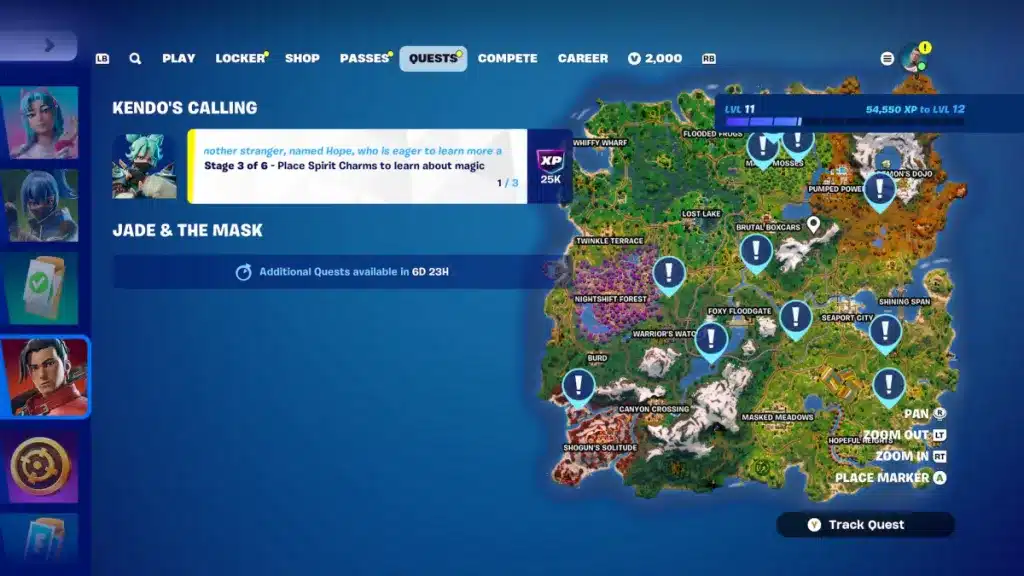 Posiziona amuleti degli spiriti in Fortnite guida incarico location mappa