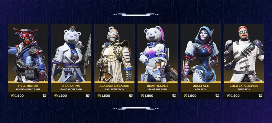 apex legends winter express skin negozio