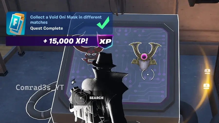 ottieni una maschera oni del vuoto in fortnite mappa location incarico