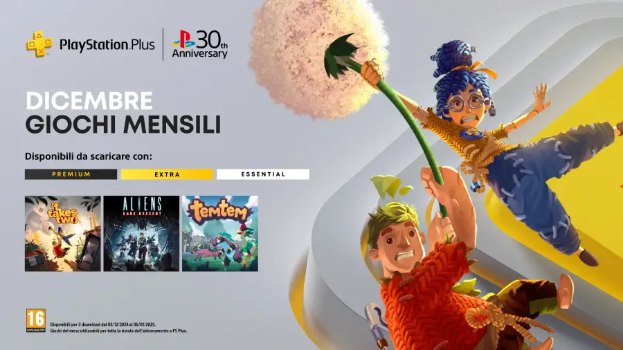PS plus giochi mensili dicembre 2024 giochi gratis