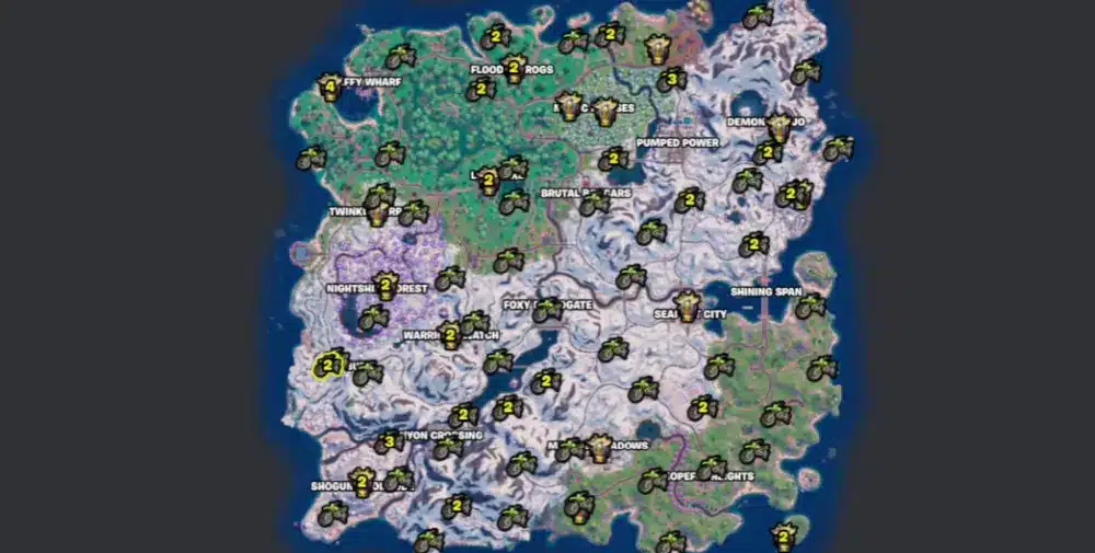 Colpisci un avversario con la lama del tifone mentre sei su una motocicletta mappa location templi