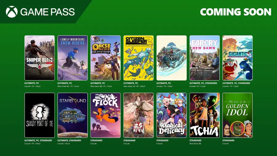 xbox game pass gennaio 2025