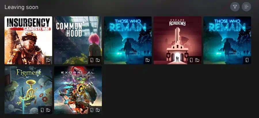 i giochi che lasciano xbox game pass al 15 gennaio 2025