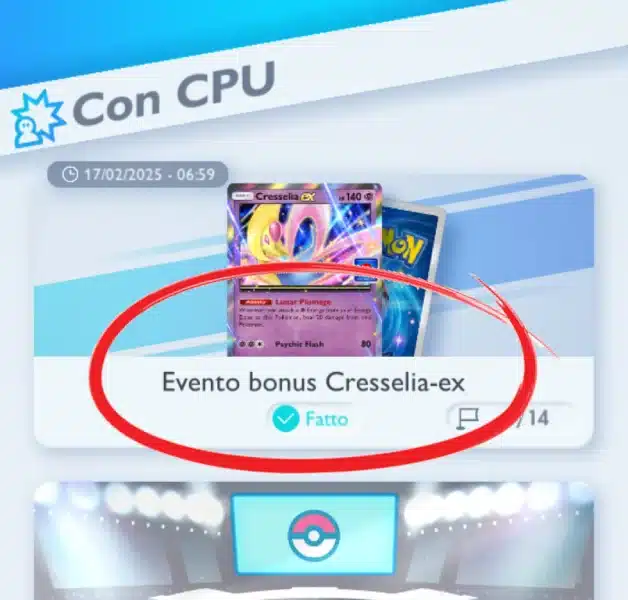 Pokémon TCG Pocket GCC Pokémon Pocket Evento Cresselia EX