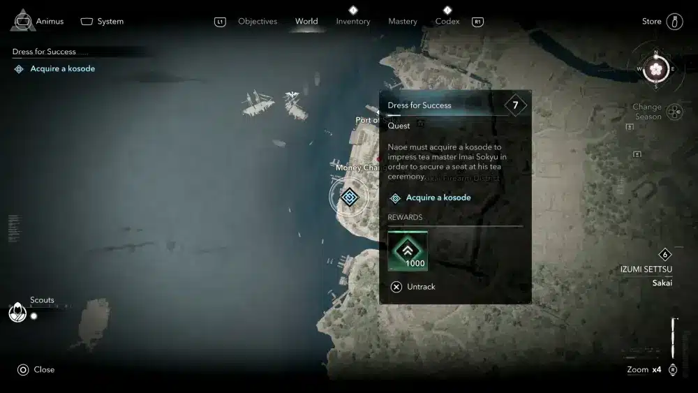 Come ottenere il Kosode in Assassin's Creed Shadows location mappa missione
