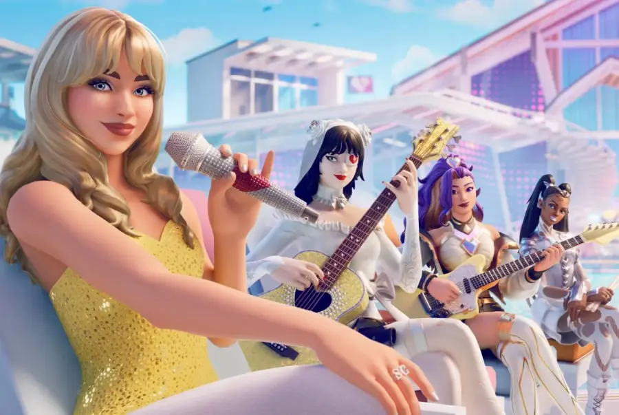 skin di sabrina carpenter in fortnite festival costumi