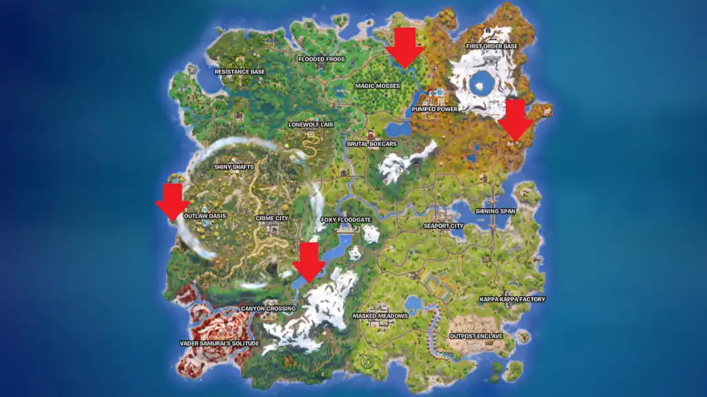 Le location dei Mandaloriani su Fortnite