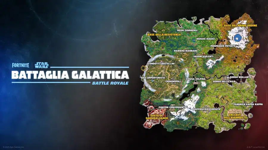 nuove mappe fortnite battaglia galattica star wars capitolo 6 stagione 2