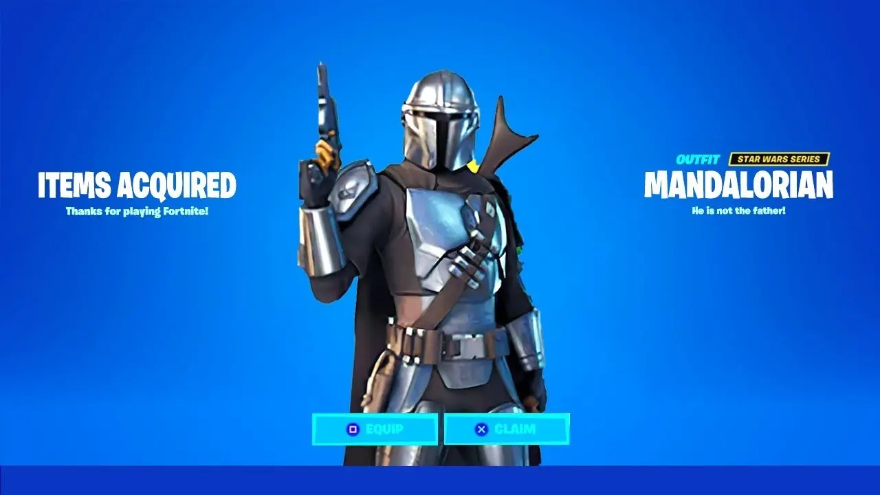 Il costume di The Mandalorian su Fortnite