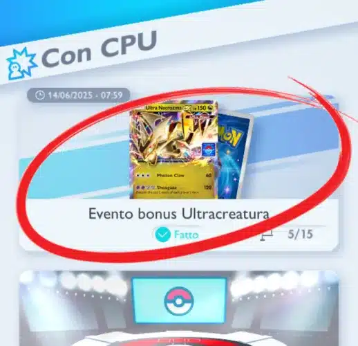 Evento Bonus Ultracreatura Evento UltraNecrozma EX Pokémon TCG Pocket GCC Pokèmon Pocket