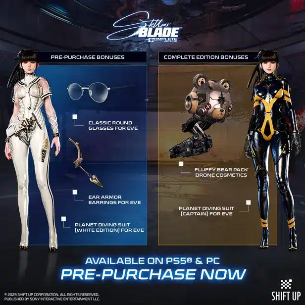 Bonus preordine e oggetti Complete Edition in Stellar Blade