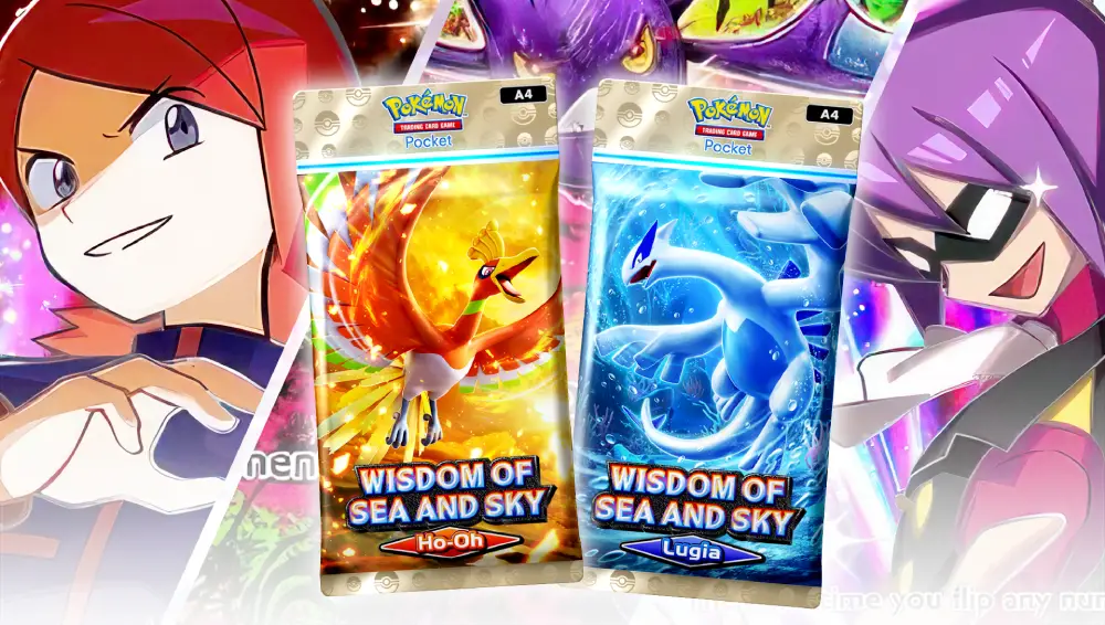 Pokémon TCG Pocket GCC Pokémon Pocket Pack Lugia Pack Ho-Oh Carte di La Via del Cielo e del Mare