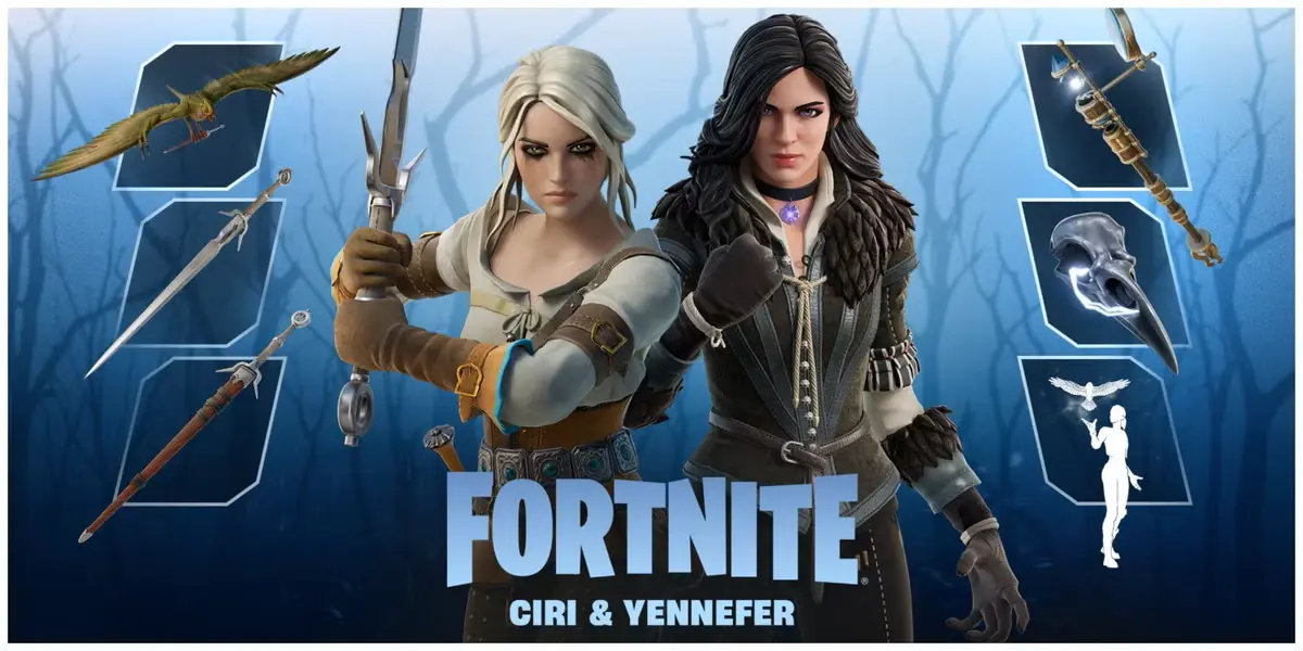 Skin di Ciri e Yennefer di The Witcher in Fortnite