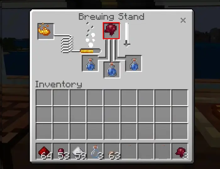 Gli ingredienti per la pozione di debolezza in Minecraft
