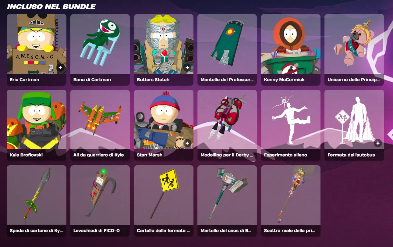 Bundle di South Park in Fortnite