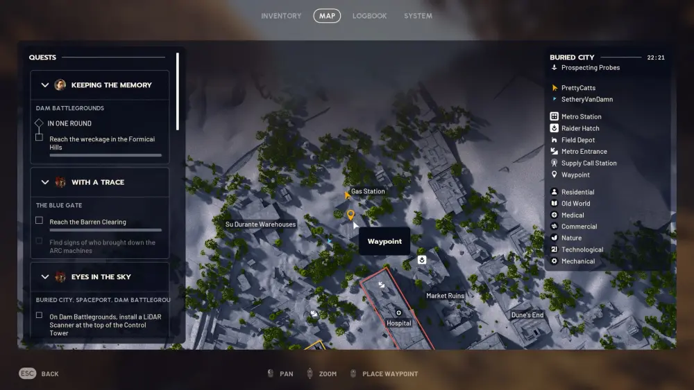 Location della missione spionaggio industriale di ARC Raiders