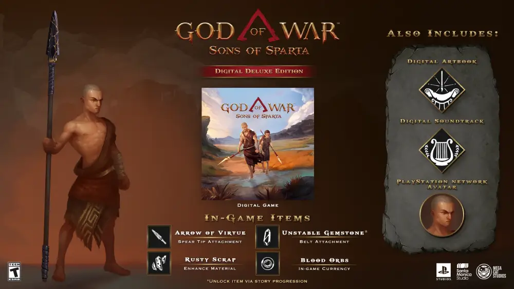 God of War sons of sparta digital deluxe edition, gow