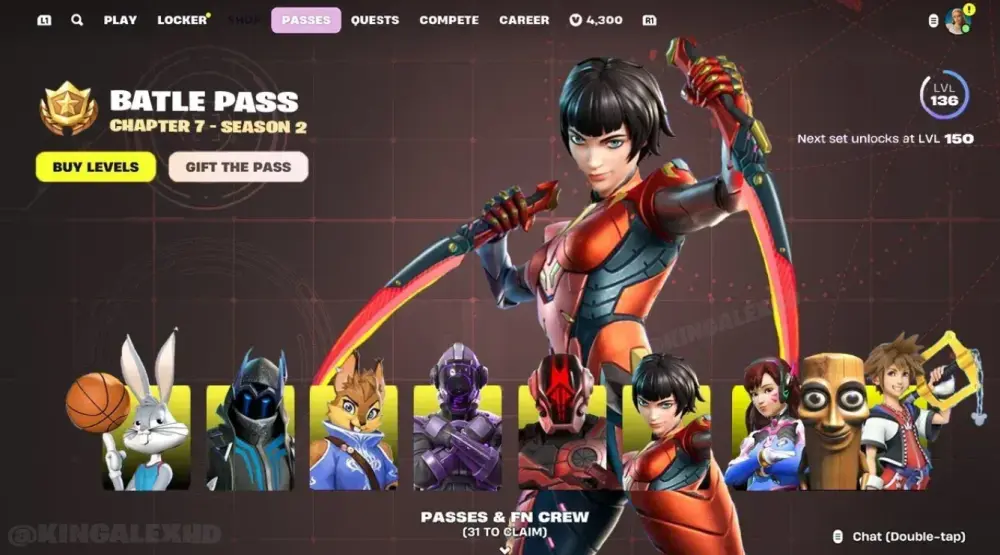 Battle Pass skin di Fortnite Capitolo 7 Stagione 2