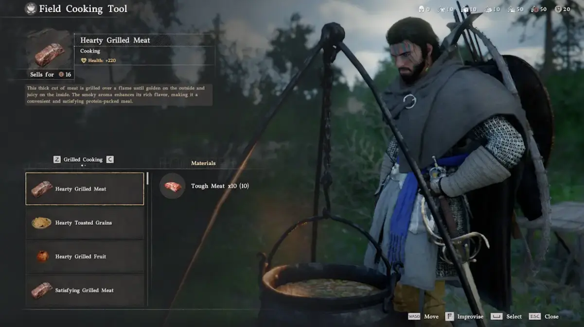 Migliori cibi in Crimson Desert